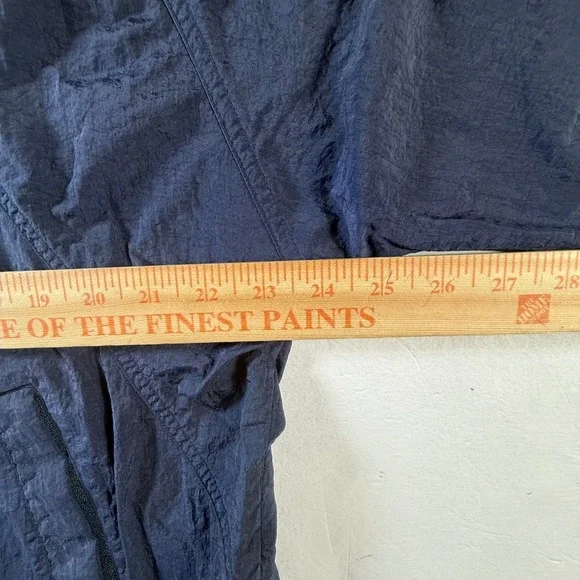 VINTAGE Reebok Windbreaker Jacket Men's Large Navy Blue Full Zip 90s - Picture 6 of 7